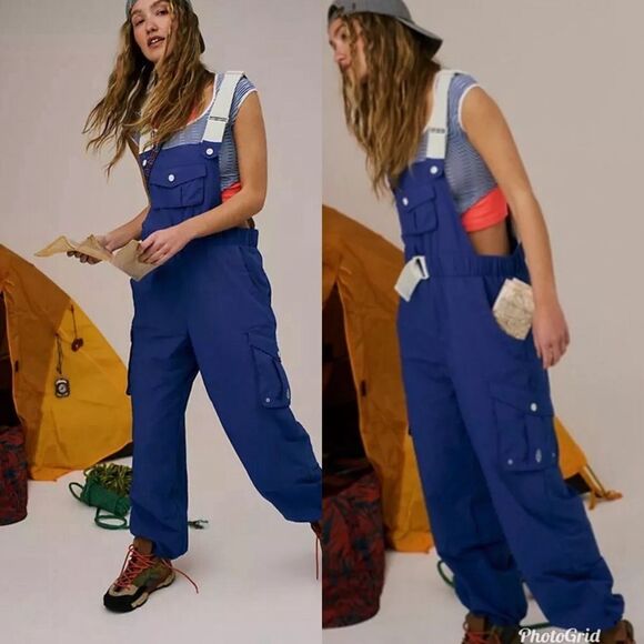 Revolve Free People Movement Blue Morning Meadow Jumpsuit Overalls - Picture 2 of 7